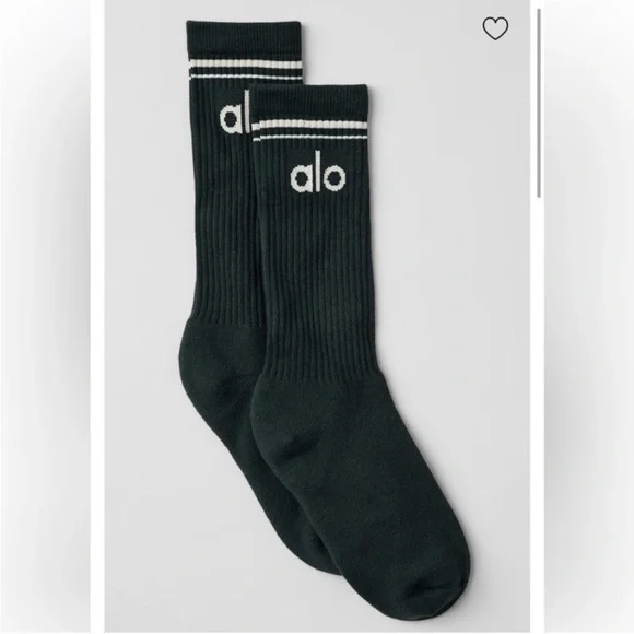 ALO Yoga Dark Green Athletic Socks - Picture 2 of 6